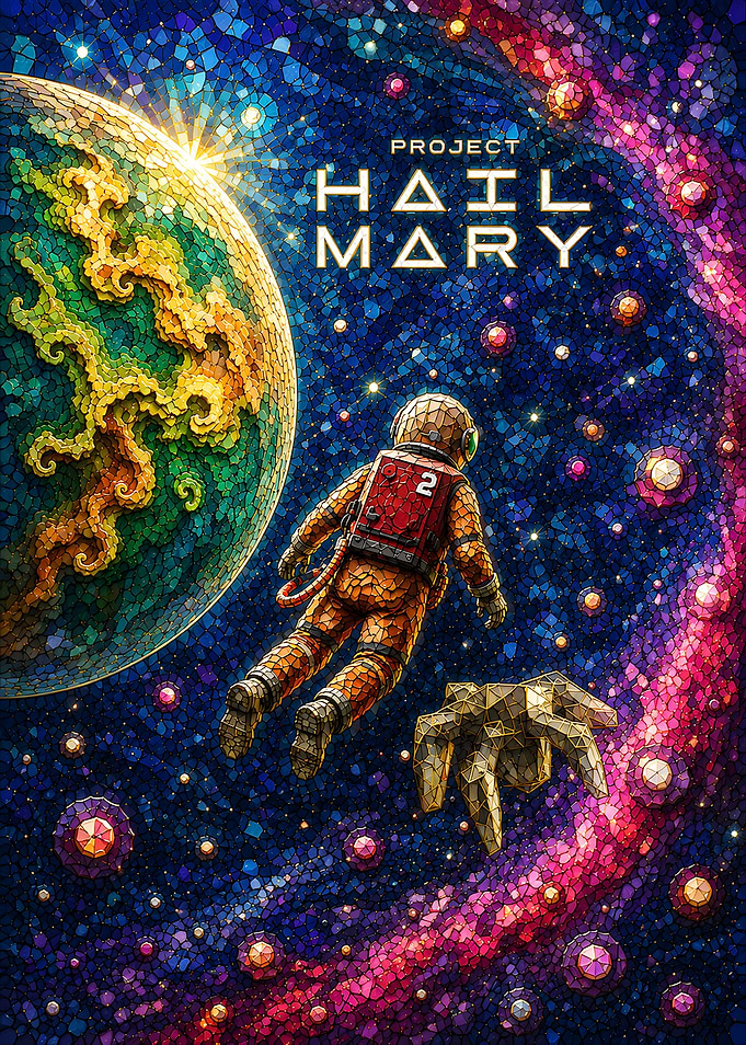 Project Hail Mary Astronaut Mosaic