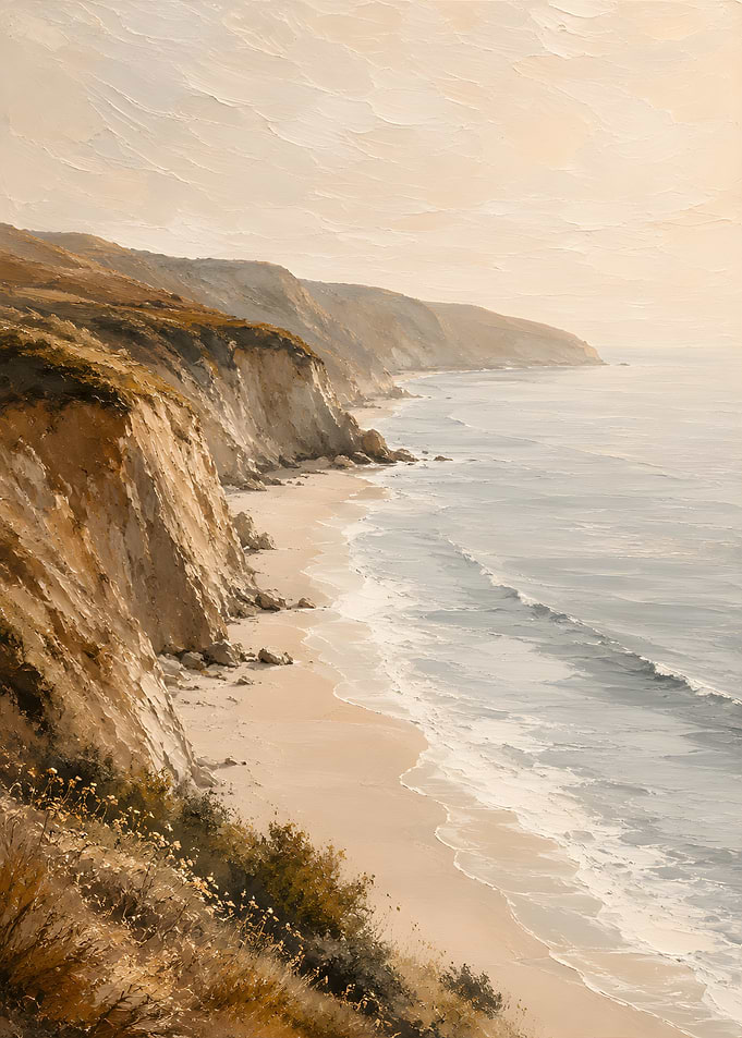 Coastal Cliffs and Ocean Waves
