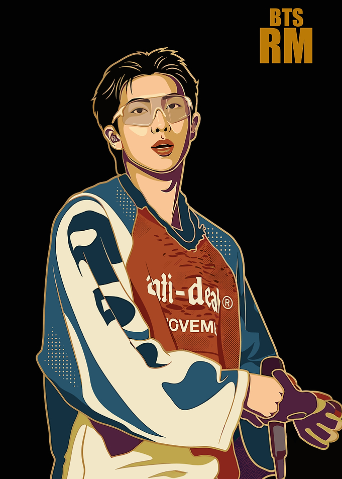BTS RM Pop Art Portrait