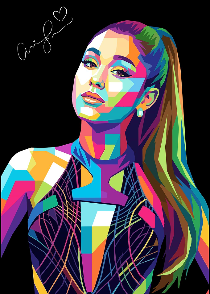Ariana Grande Pop Art Portrait