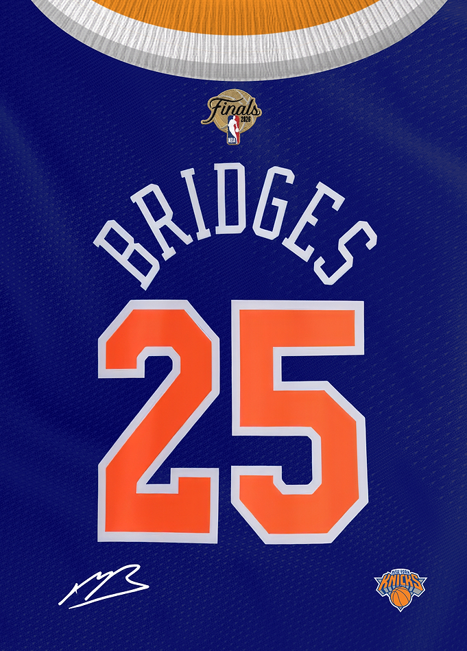 Knicks 2026 NBA Finals Signature Jersey- Mikal Bridges