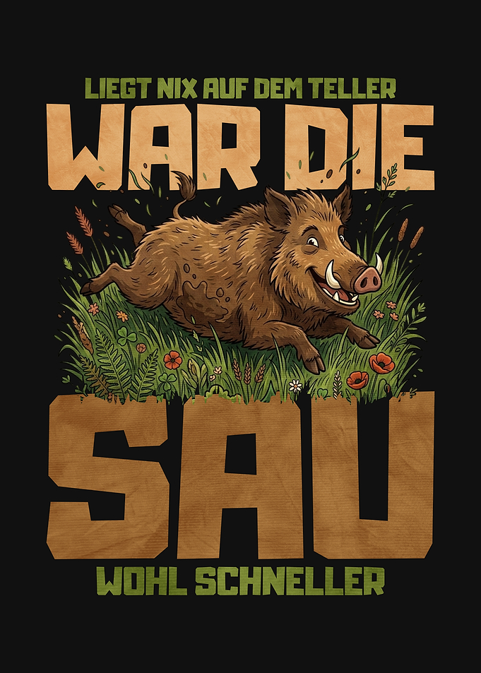Funny Wild Boar Running War Die Sau