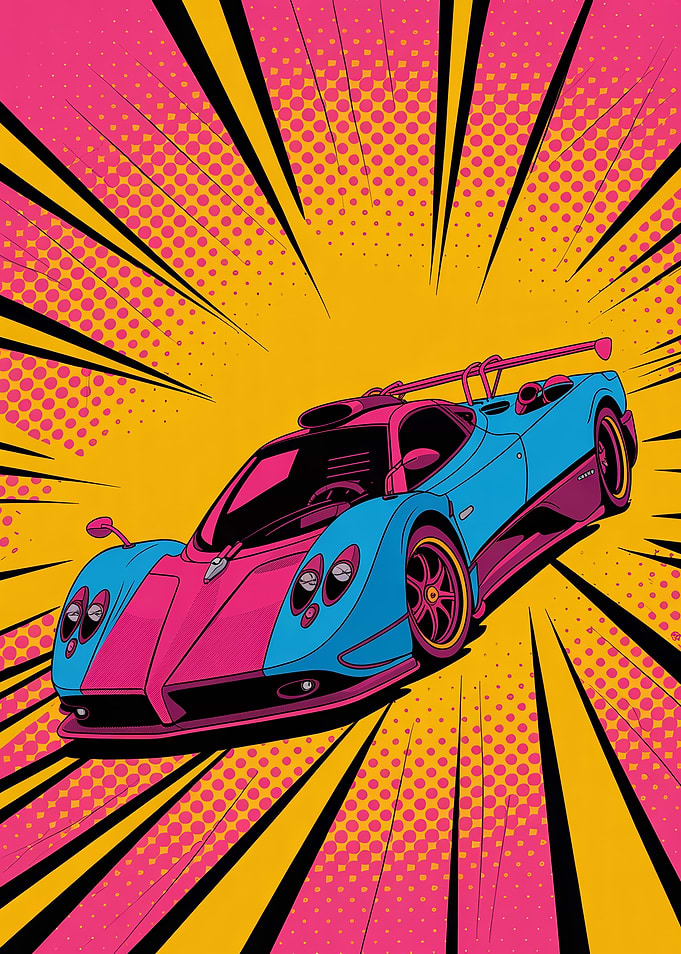 Pop Art Sports Car