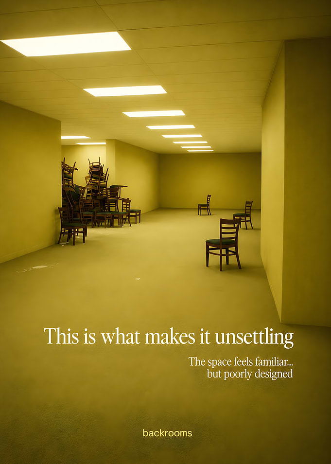 Unsettling Yellow Room with Chairs