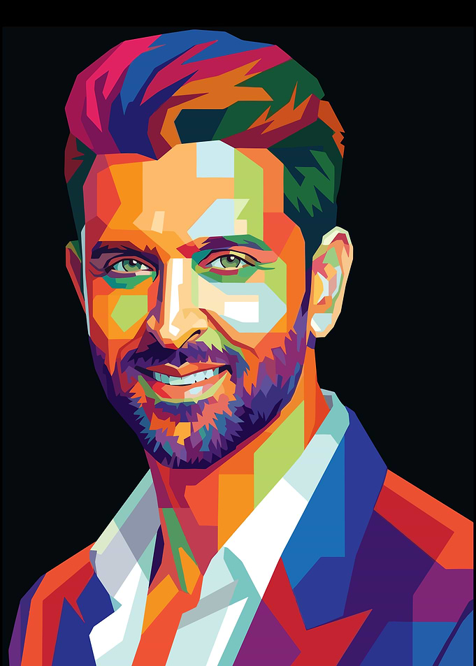 Hrithik Roshan Pop Art Portrait