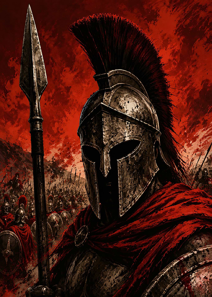 Spartan Warrior with Spear