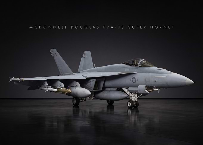 McDonnell Douglas F/A-18 Super Hornet Fighter Jet
