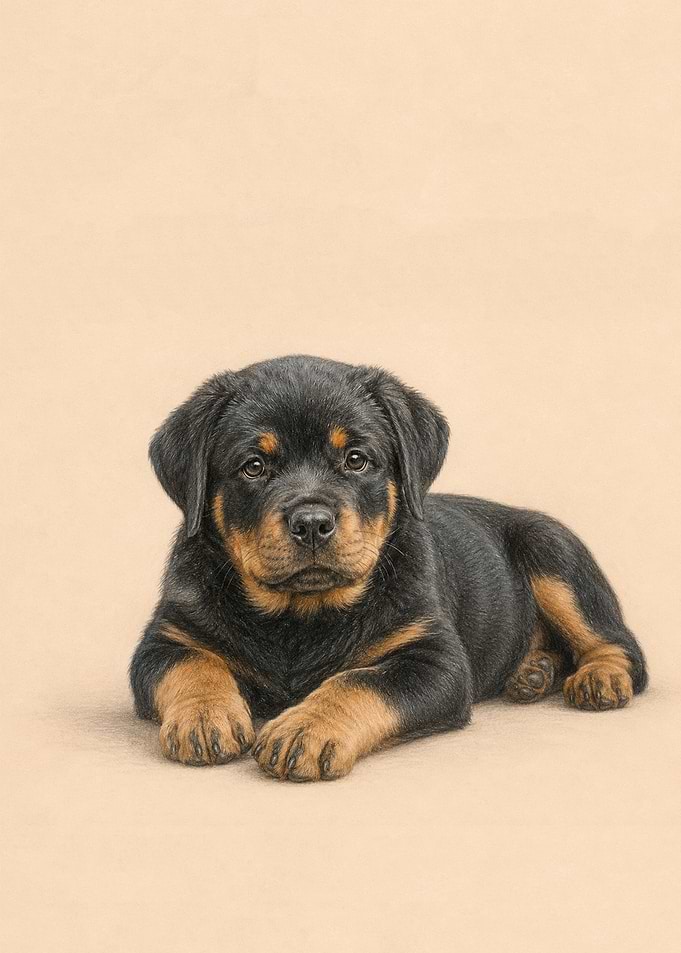 Rottweiler Puppy Portrait