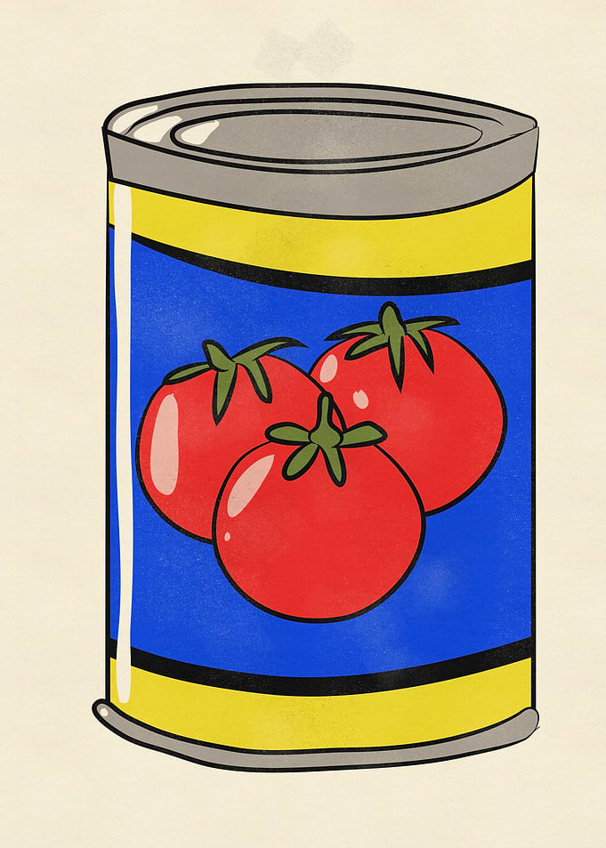 Canned Tomatoes Illustration