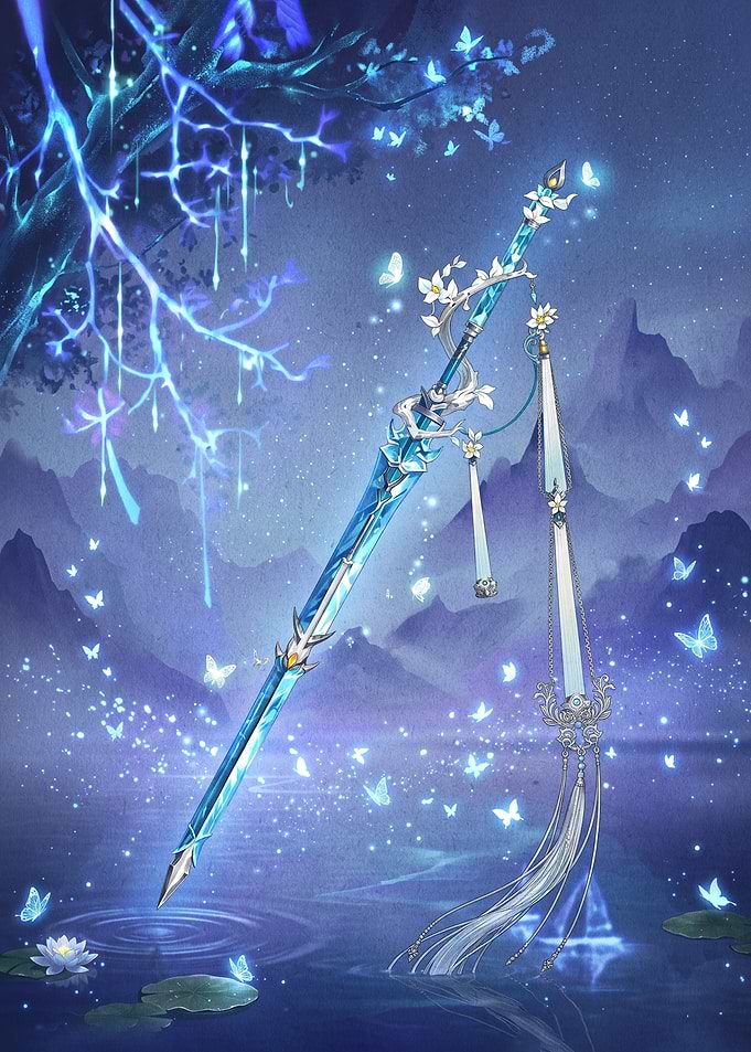 Enchanted Sword with Butterflies