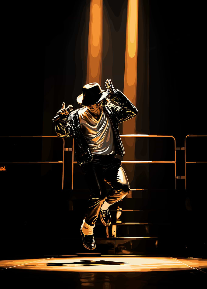 Michael Jackson performing on stage