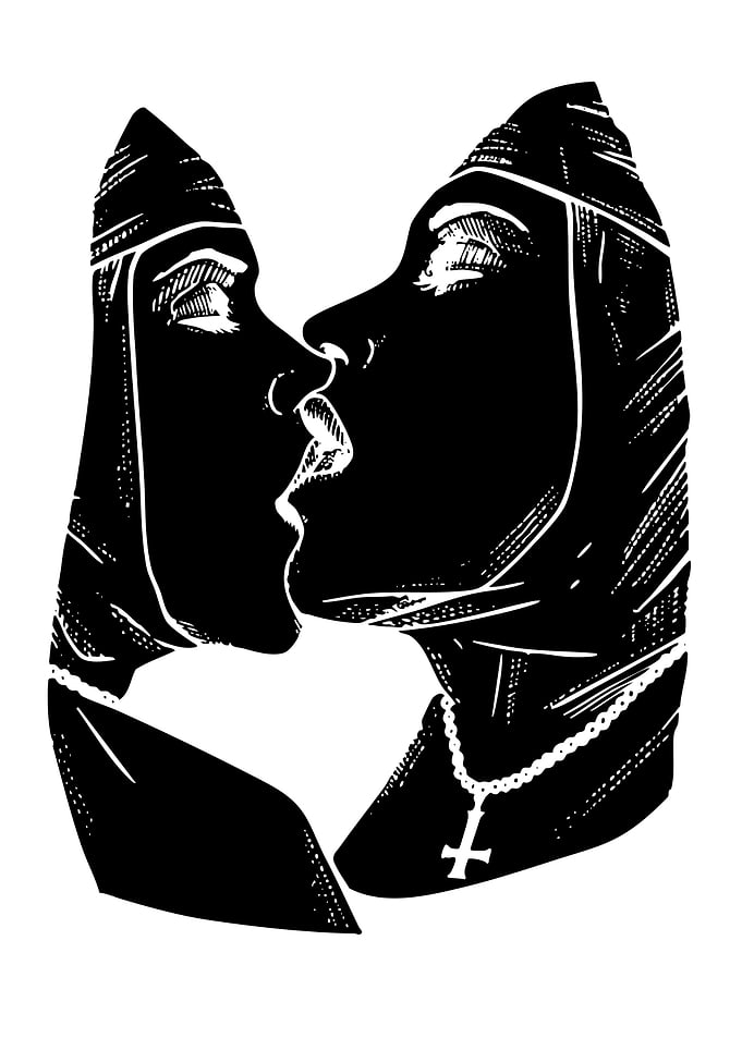 Two Nuns Kissing