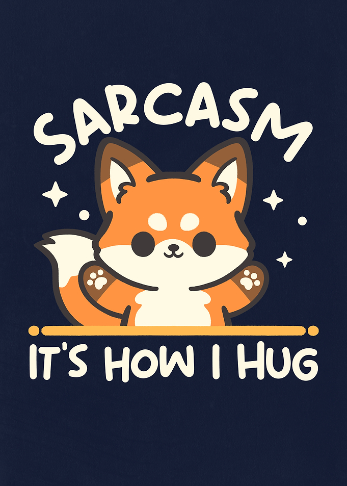 Sarcasm hug Funny Kawaii Fox