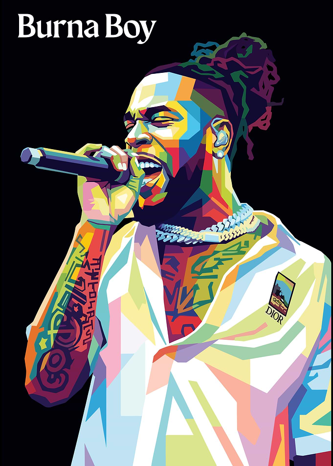 Burna Boy Pop Art Portrait