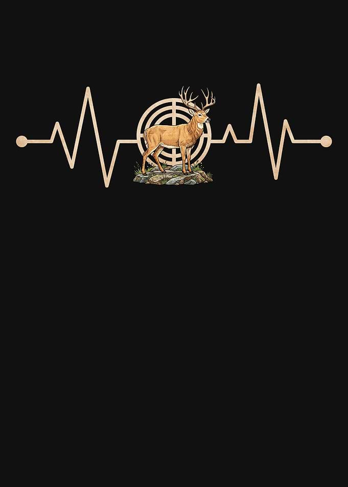Deer Hunting Heartbeat Graphic