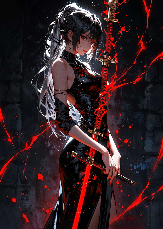 Anime Woman with Katana