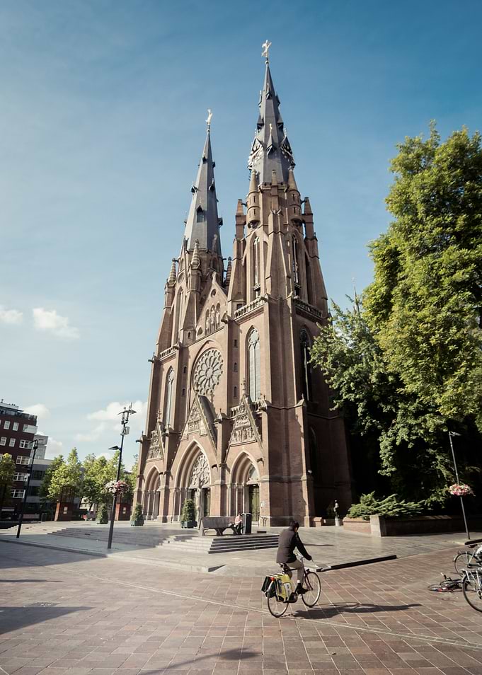 St. Catherine's Church on Catharinaplein square in Eindhoven.