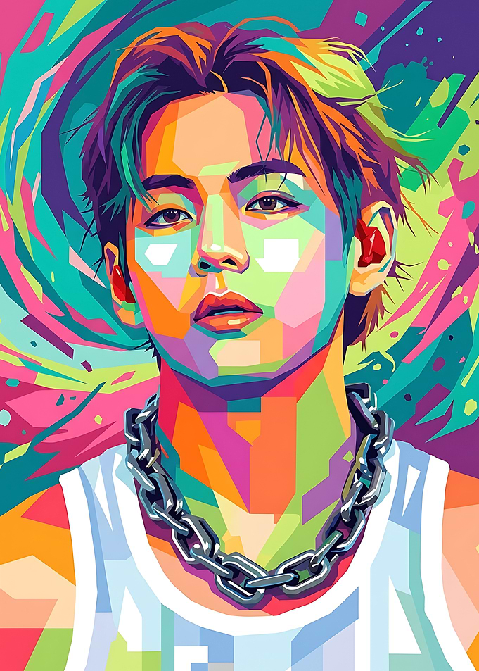 Pop Art Portrait of V (BTS)