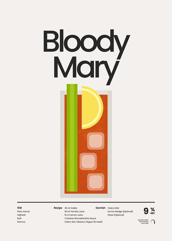 Bloody Mary Cocktail Poster