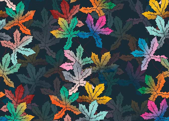 Colorful Autumn Leaves Pattern