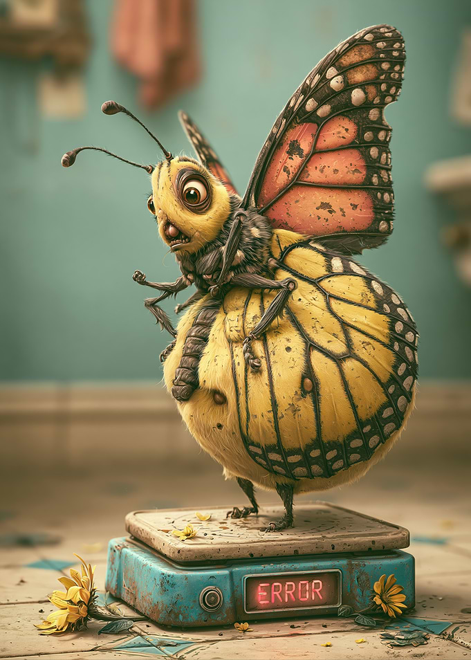 Funny Butterfly on Scale