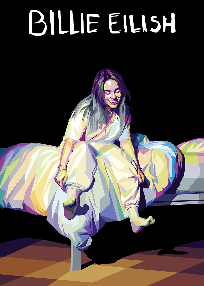 Billie Eilish Pop Art Portrait