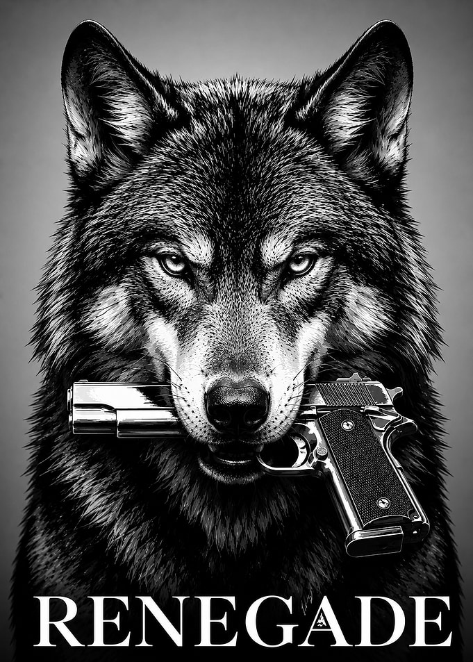 Wolf Holding a Gun