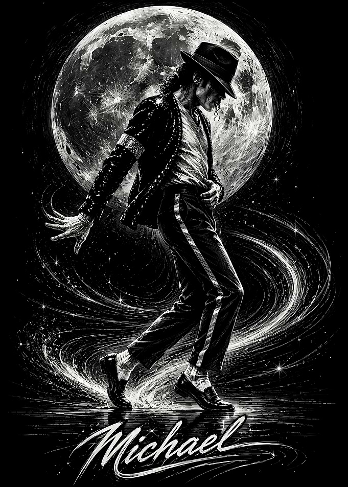 Michael Jackson Moonwalk Art