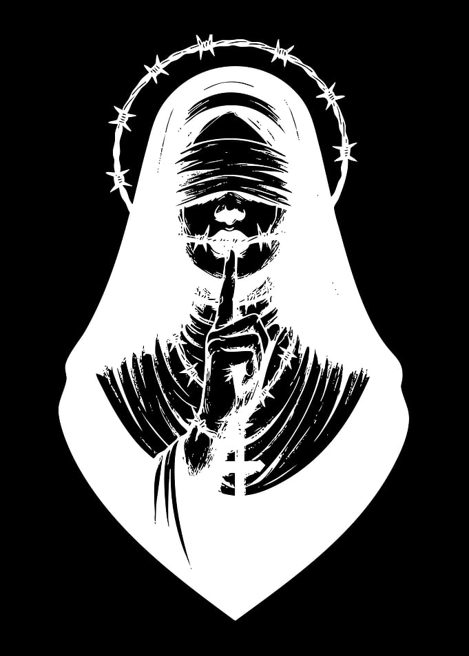 Dark Nun with Barbed Wire Halo