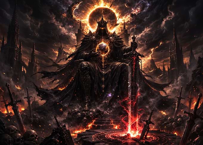Dark King on Throne