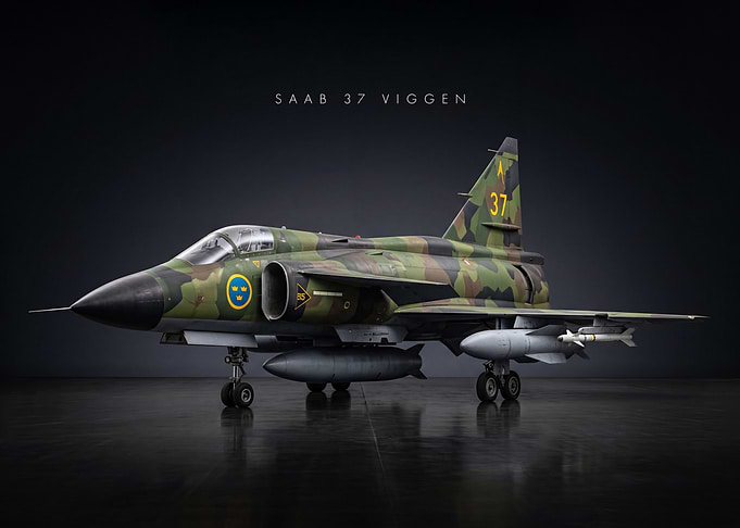 SAAB 37 Viggen Fighter Jet