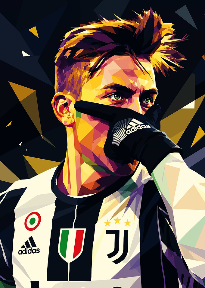 Paulo Dybala Juventus Pop Art Portrait