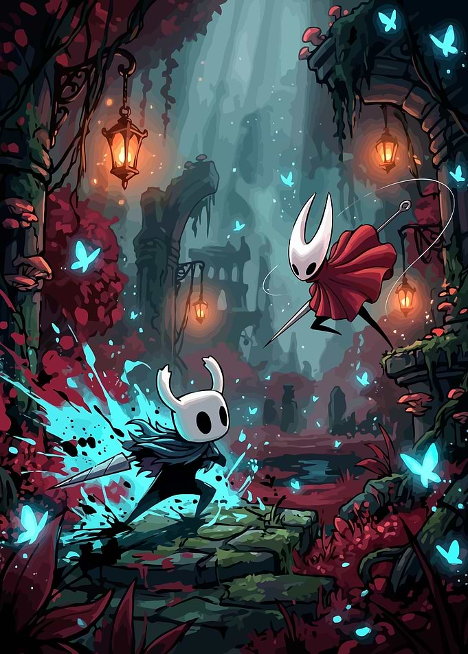 Hollow Knight Characters in Battle