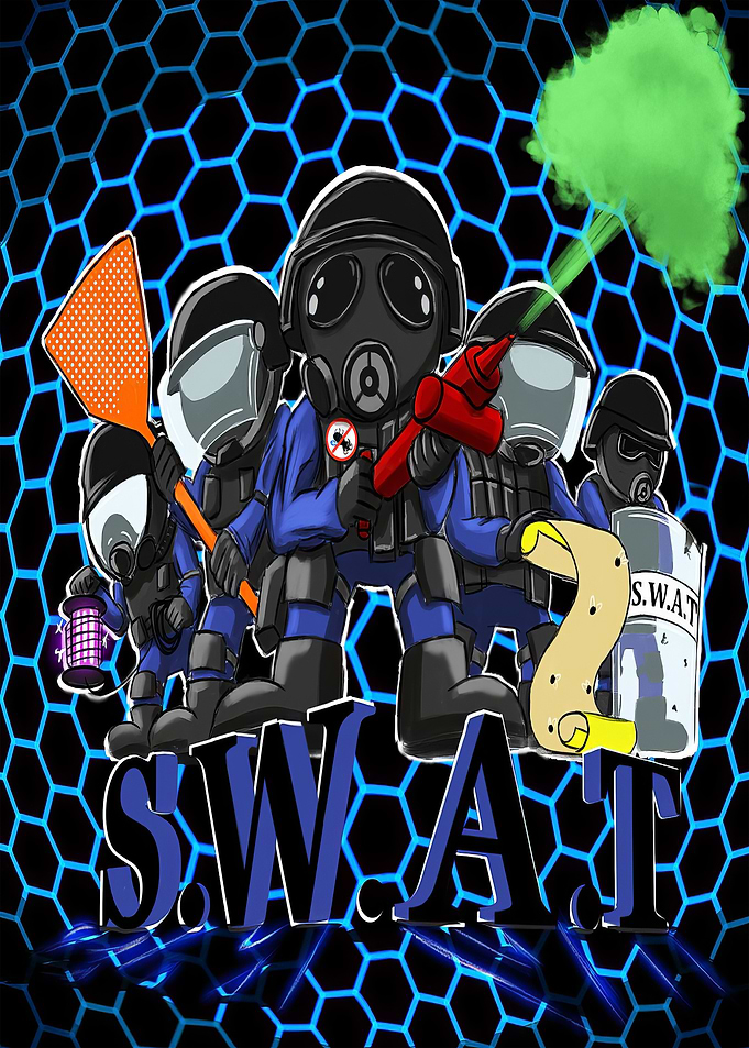 Cute SWAT Team with Funny Weapons