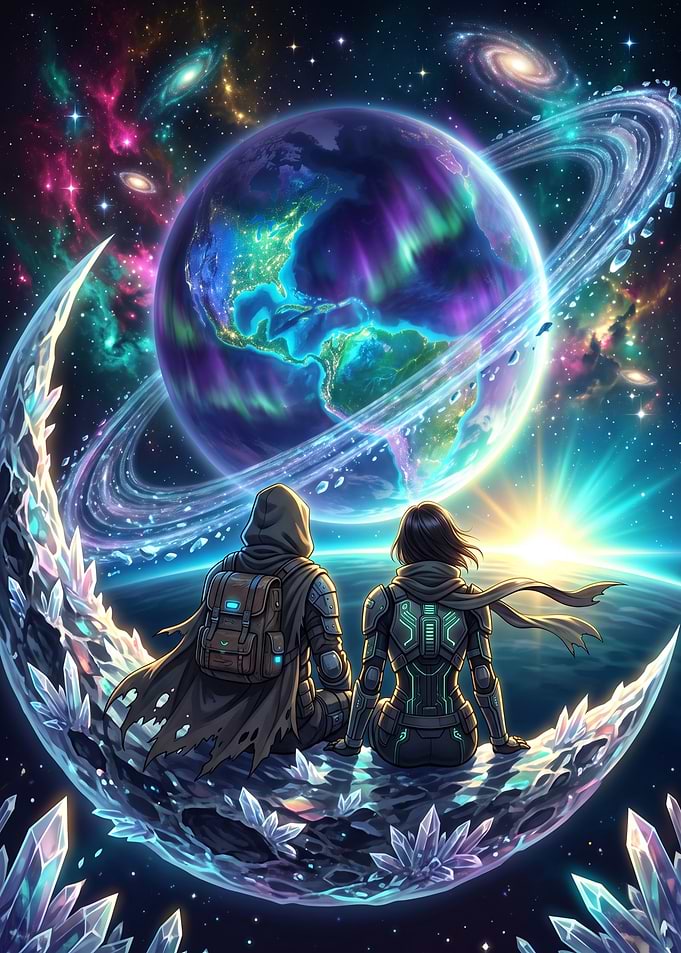 Cosmic Couple Gazing at Distant Planet