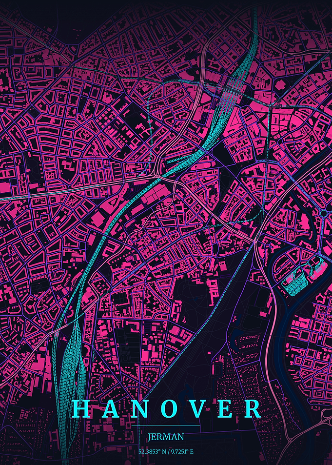 Hanover City Map Poster