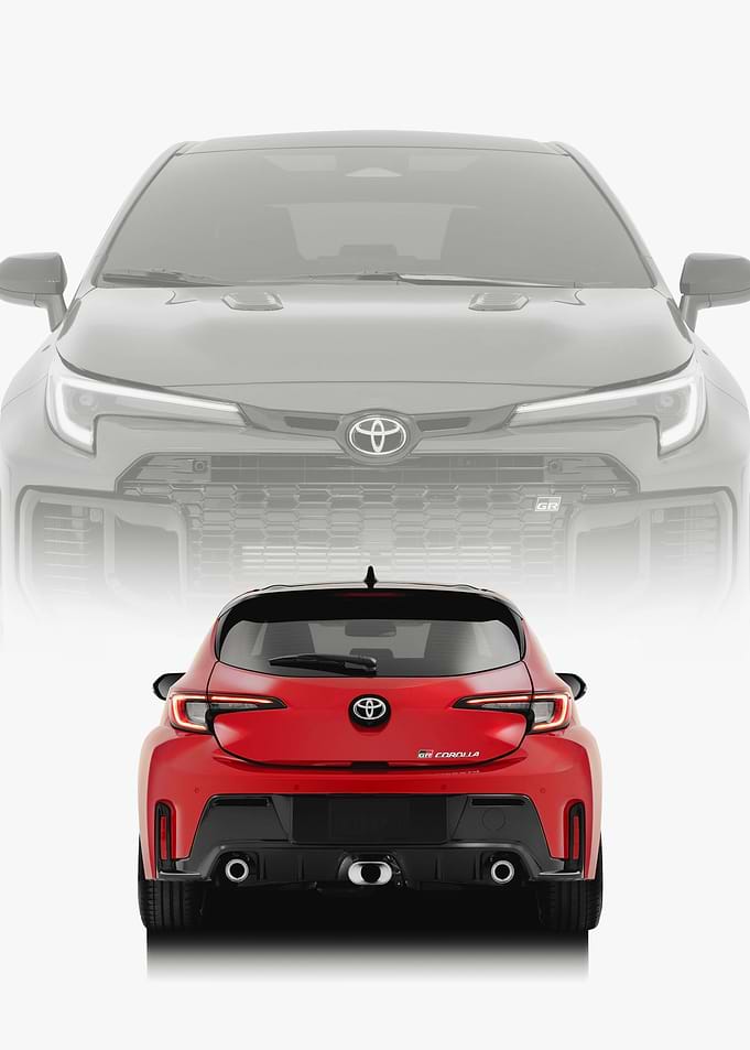Red Toyota GR Corolla Rear View