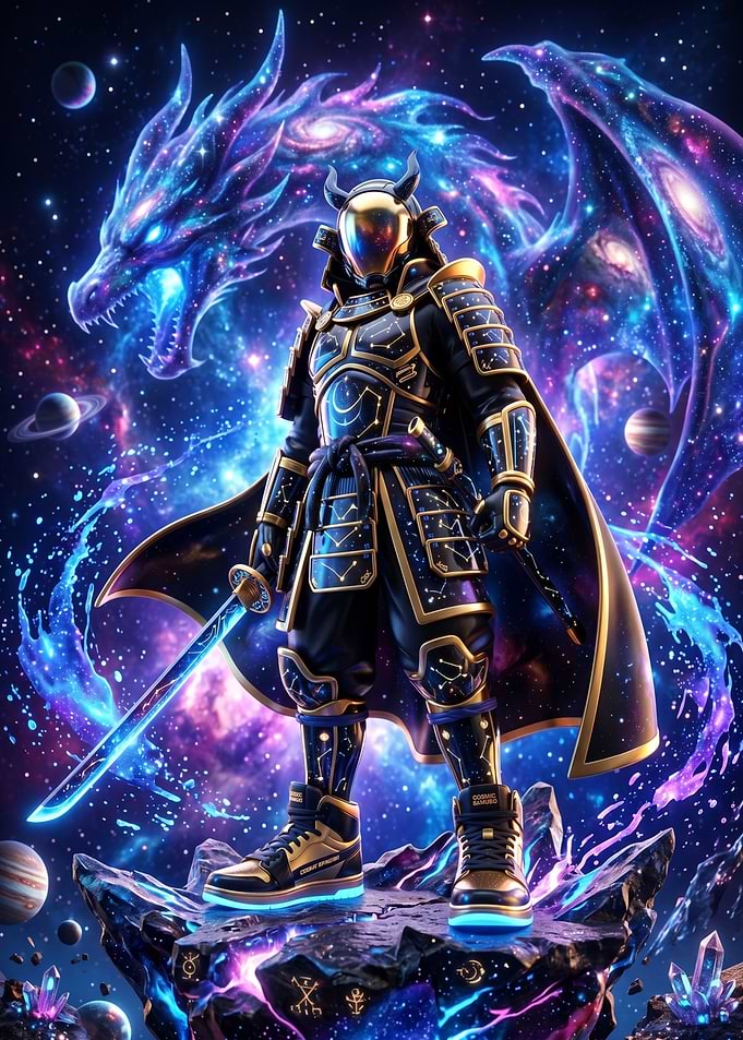 Cosmic Samurai Dragon Warrior