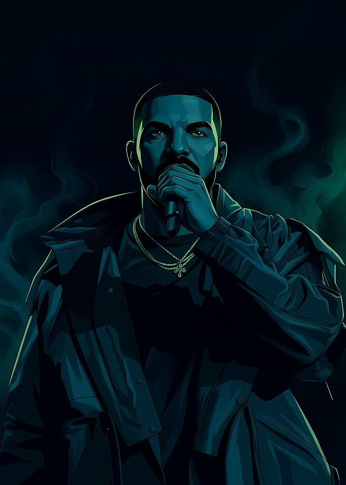 Drake with Smoke Art