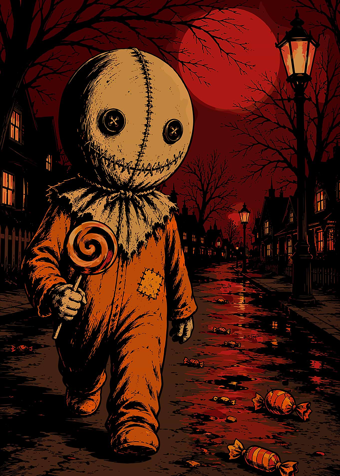 Sam from Trick 'r Treat with Lollipop