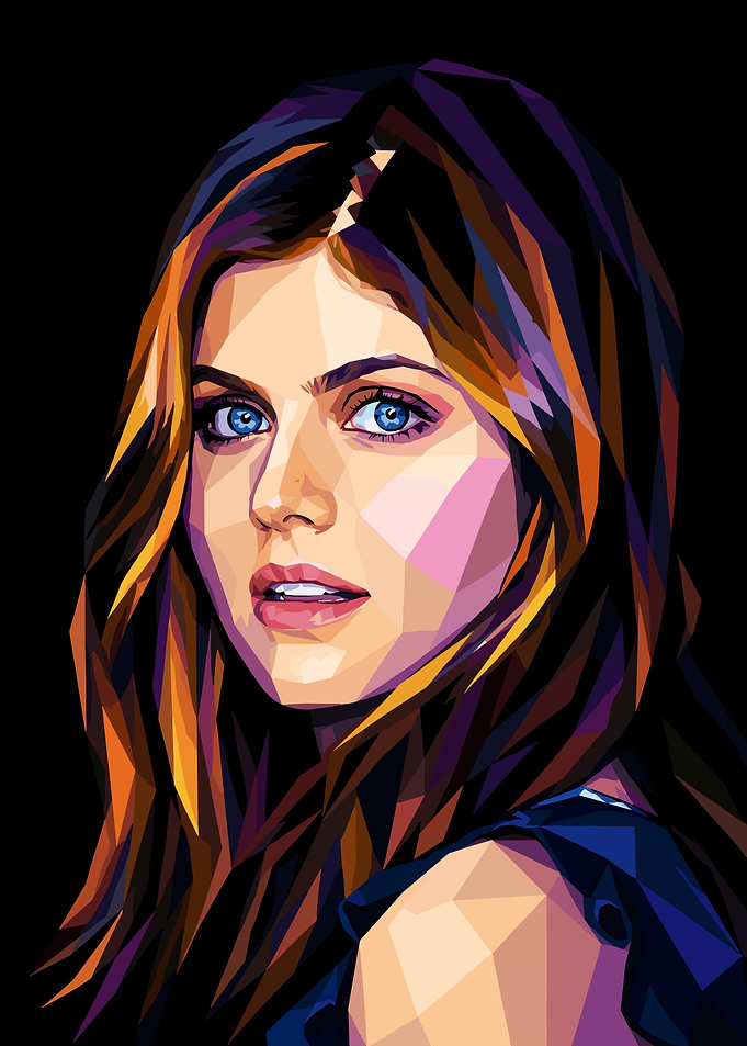 Alexandra Daddario Pop Art Portrait