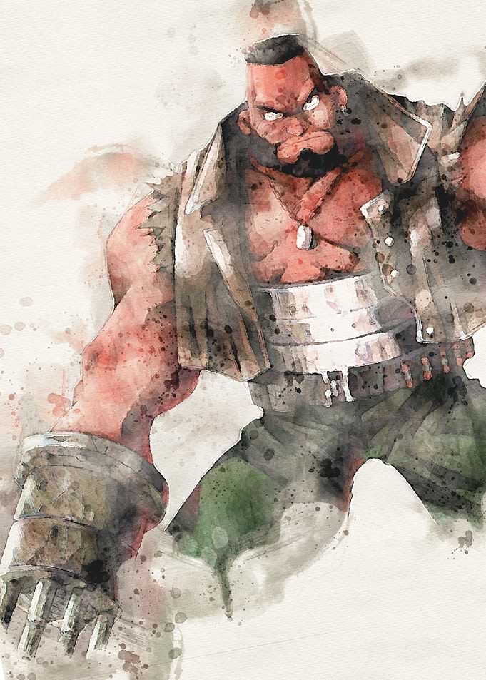 Barret Wallace Watercolor Art