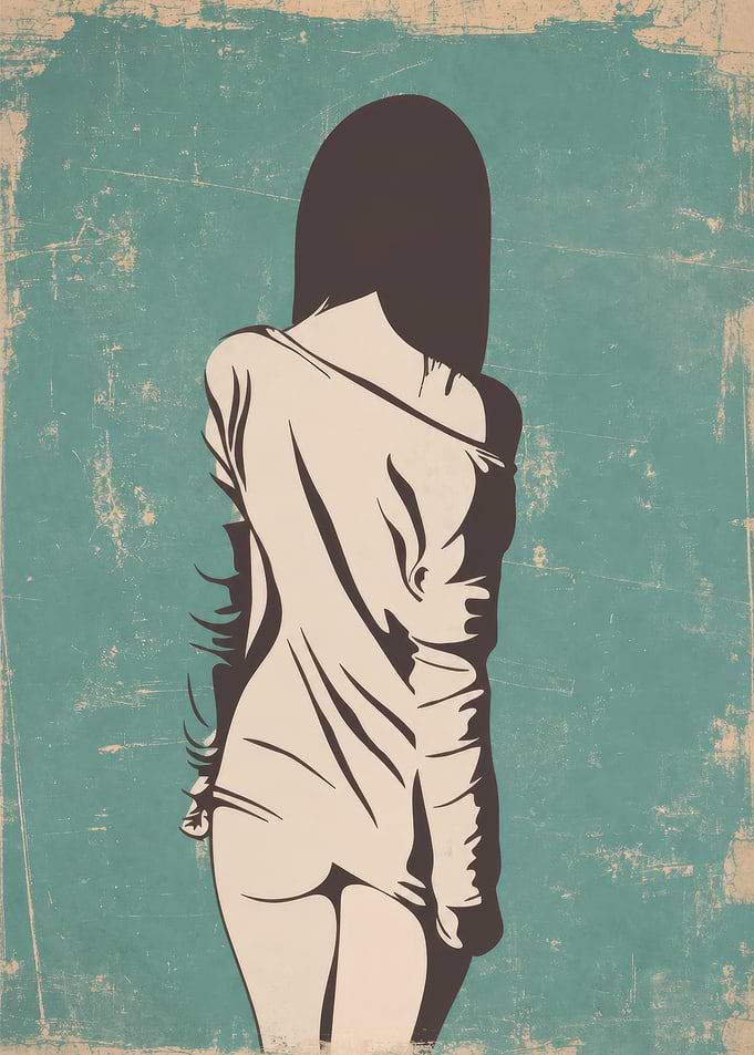 Woman in Oversized Shirt