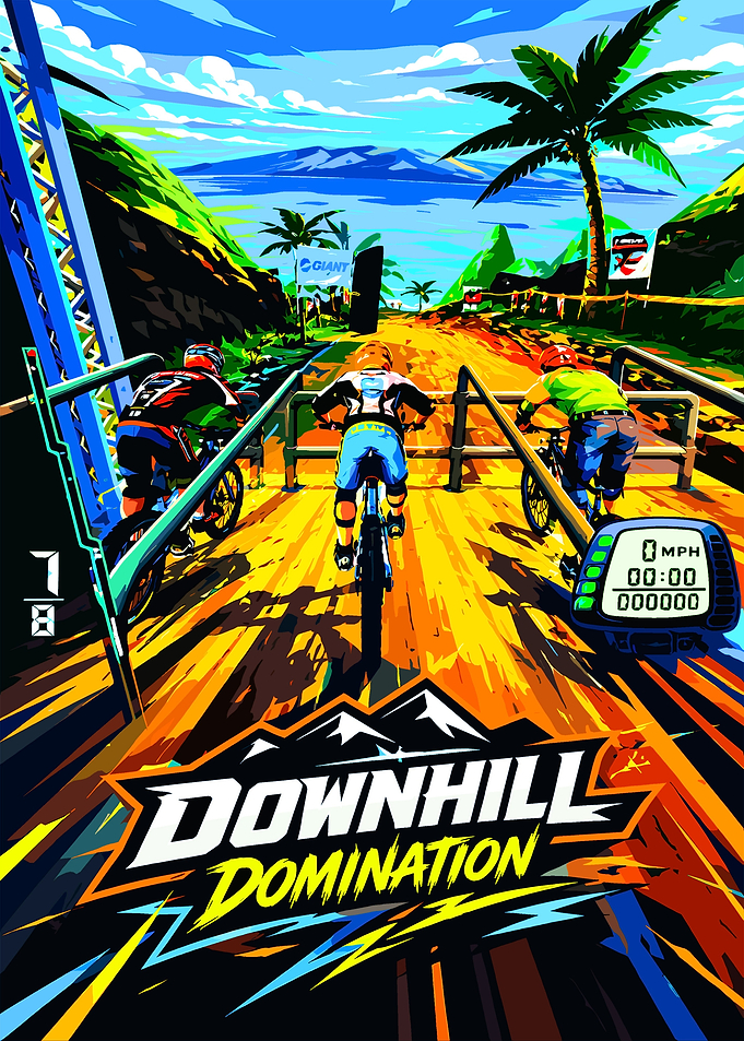 Downhill Domination Video Game Art