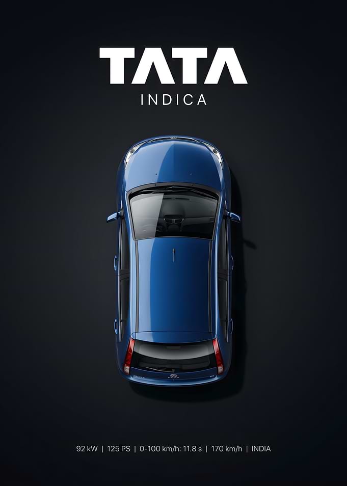 Tata Indica Car Top View