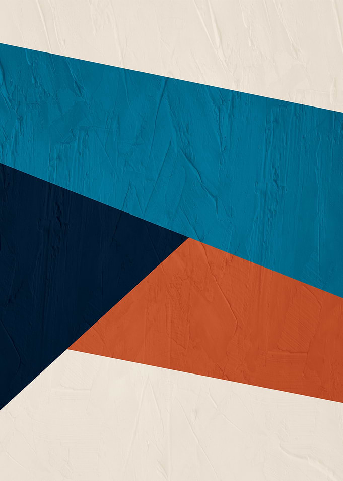 Abstract Geometric Color Block Design