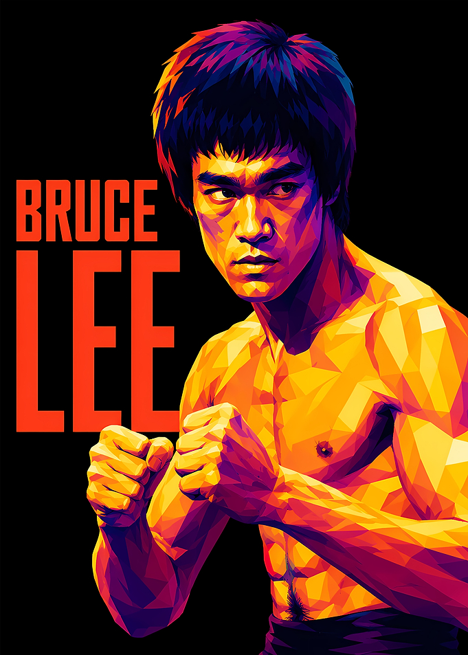 Bruce Lee Pop Art Portrait