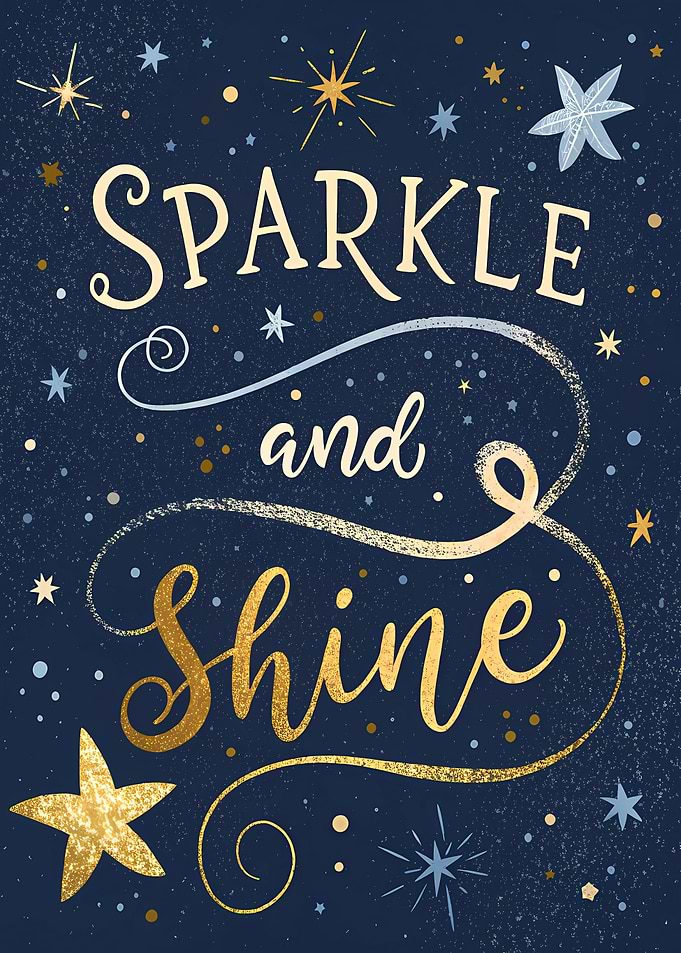 Sparkle and Shine text art