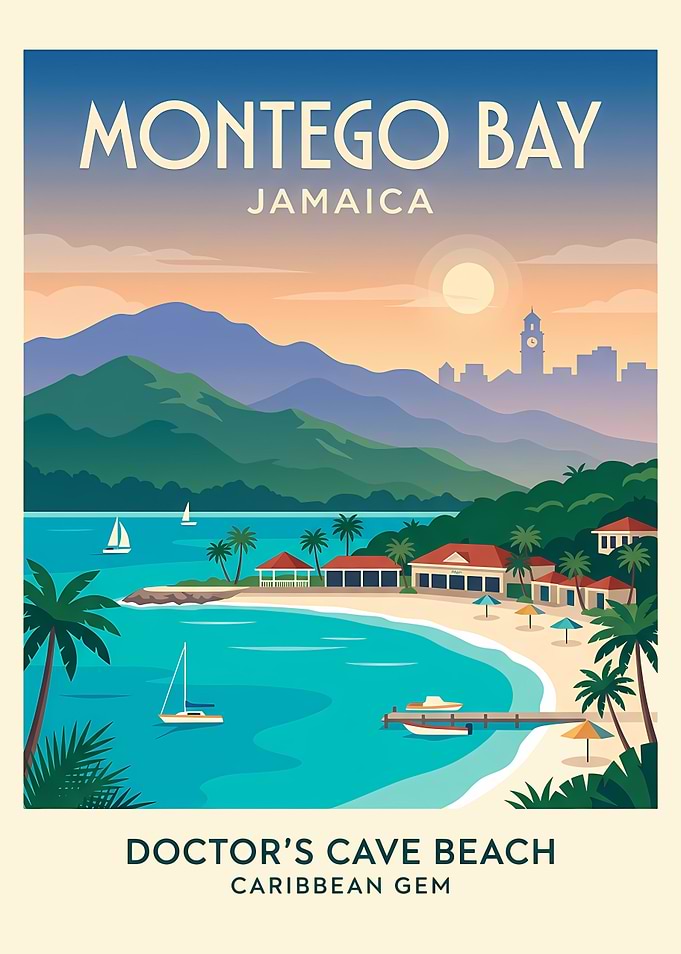 Montego Bay Doctor's Cave Beach Poster