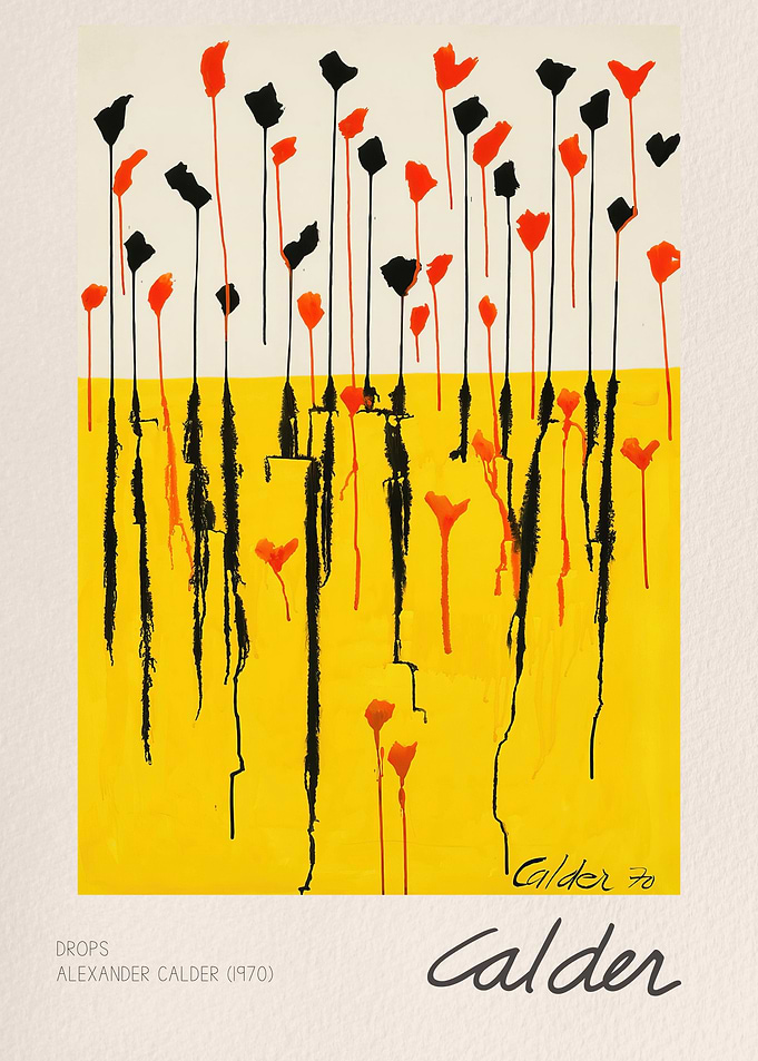 Alexander Calder Drops Painting